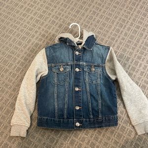 H&M Boys Denim Jacket with Sweatshirt sleeves